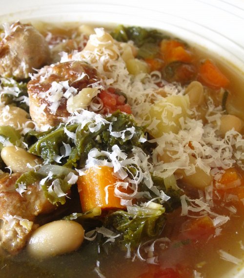 Tuscan bean potato arugula soup